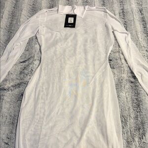 Fashion Nova White Swim Coverup